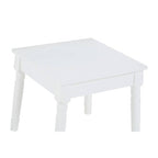 White Children Dressing Table and Stool with Heart-Shaped Mirror, Kids