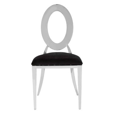 Stackable Silver Frame Dining Chair | Sarita