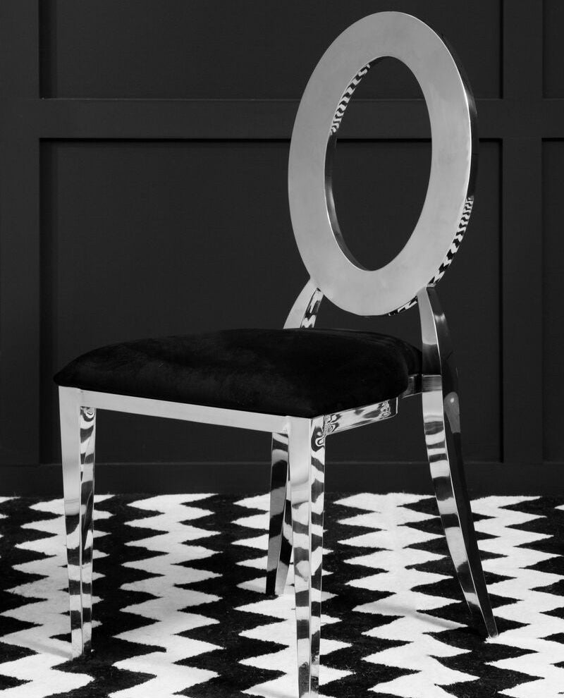 Stackable Silver Frame Dining Chair | Sarita