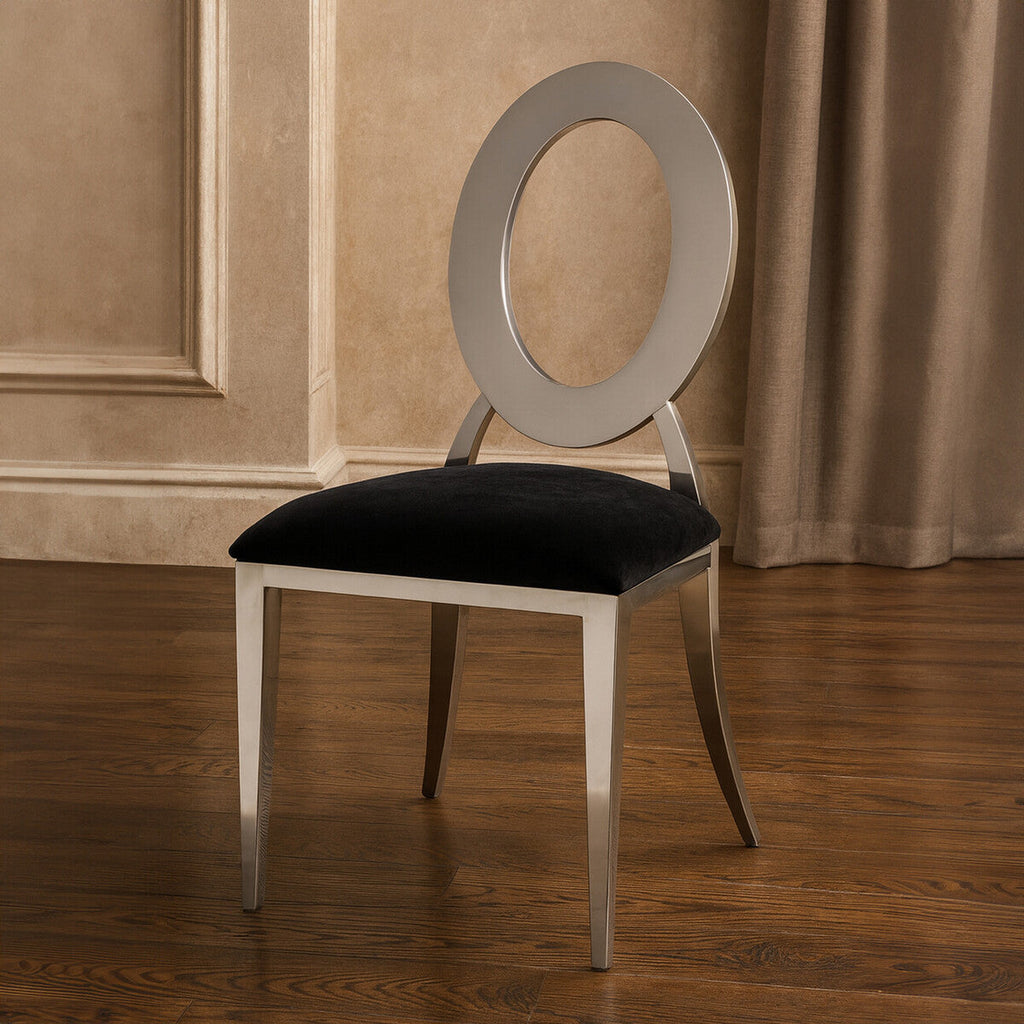 Stackable Silver Frame Dining Chair | Sarita