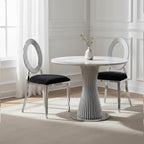 Stackable Silver Frame Dining Chair | Sarita