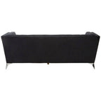 3 Seater Black Velvet Sofa | Hansa