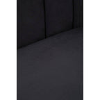 3 Seater Black Velvet Sofa | Hansa