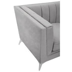 2 Seater Grey Velvet Sofa | Hansa
