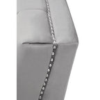 2 Seater Grey Velvet Sofa | Hansa