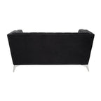 2 Seater Black Velvet Sofa | Hansa