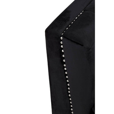 2 Seater Black Velvet Sofa | Hansa