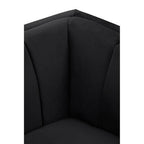 2 Seater Black Velvet Sofa | Hansa