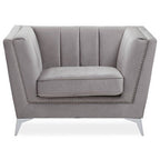 Grey Velvet Chair | Hansa