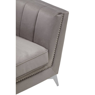 Grey Velvet Chair | Hansa