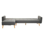 Grey Linen Corner Sofas Bed Hagen | Hansa