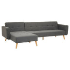 Grey Linen Corner Sofas Bed Hagen | Hansa