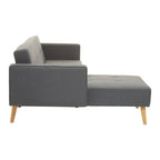 Grey Linen Corner Sofas Bed Hagen | Hansa