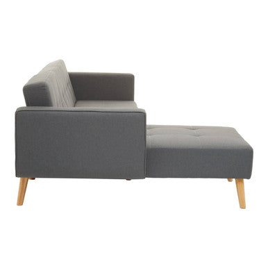 Grey Linen Corner Sofas Bed Hagen | Hansa