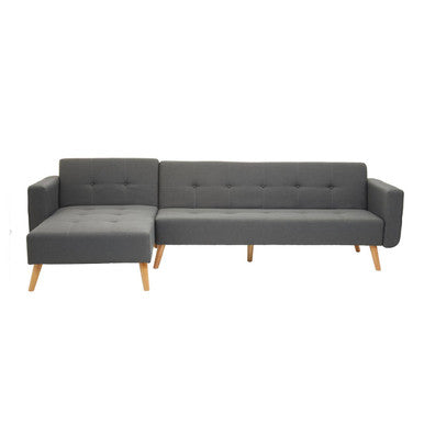 Grey Linen Corner Sofas Bed Hagen | Hansa