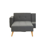 Grey Linen Corner Sofas Bed Hagen | Hansa