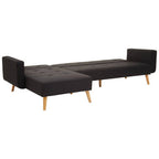 Black Linen Corner Sofas Bed, Hansa Hagen