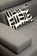 Grey Linen Corner Sofa with Adjustable Headrests | Hanover