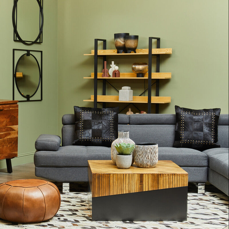 Grey Linen Corner Sofa with Adjustable Headrests | Hanover