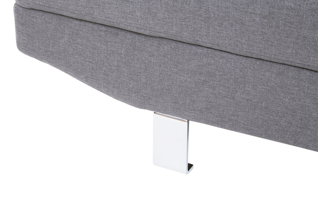 Grey Linen Corner Sofa with Adjustable Headrests | Hanover