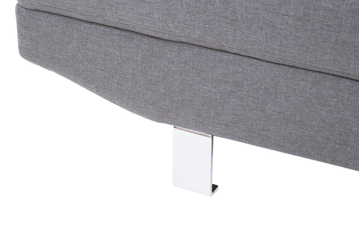 Grey Linen Corner Sofa with Adjustable Headrests | Hanover