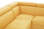 Ochre Linen Corner Sofa with Adjustable Headrests | Hanover