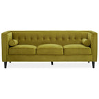 3 Seater Olive Velvet Sofa, Helia