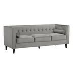 3 Seater Grey Velvet Sofa | Helia