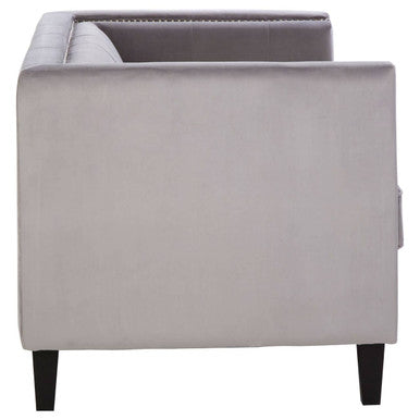 2 Seater Grey Velvet Sofa | Felisa