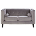 2 Seater Grey Velvet Sofa | Felisa