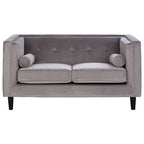 2 Seater Grey Velvet Sofa | Felisa