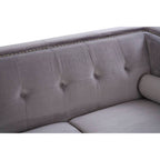 2 Seater Grey Velvet Sofa | Felisa