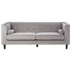 3 Seater Grey Velvet Sofa | Felisa