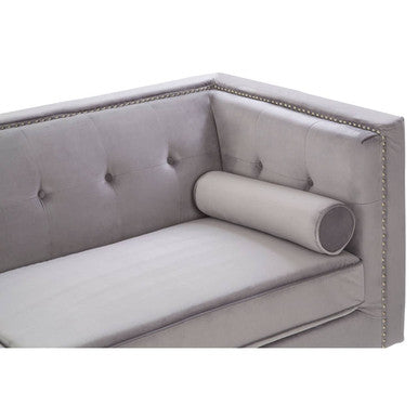 3 Seater Grey Velvet Sofa | Felisa
