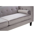 3 Seater Grey Velvet Sofa | Felisa