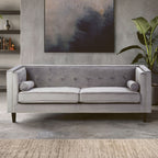 3 Seater Grey Velvet Sofa | Felisa