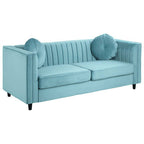 3 Seater Pastel Green Velvet Sofa | Farah