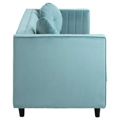 3 Seater Pastel Green Velvet Sofa | Farah