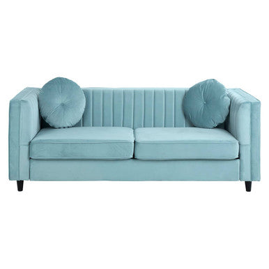 3 Seater Pastel Green Velvet Sofa | Farah