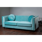 3 Seater Pastel Green Velvet Sofa | Farah