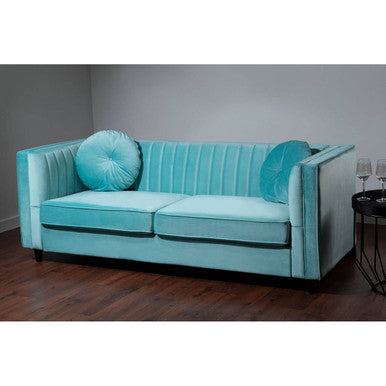 3 Seater Pastel Green Velvet Sofa | Farah
