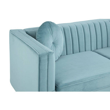 3 Seater Pastel Green Velvet Sofa | Farah