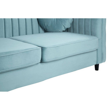 3 Seater Pastel Green Velvet Sofa | Farah