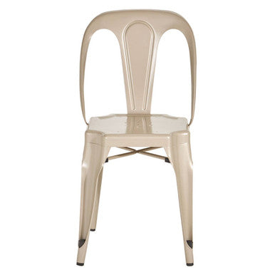 Champagne Finish Metal Chair | Grange