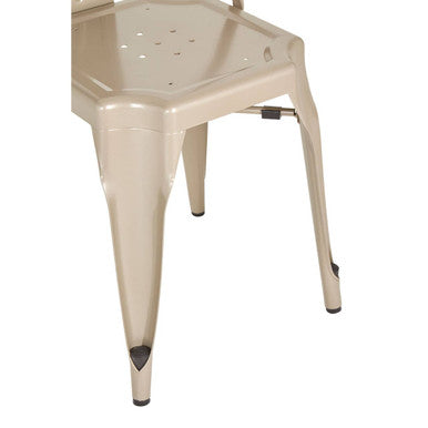 Champagne Finish Metal Chair | Grange
