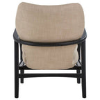 Stockholm Beige Chair With Black Wooden Frame - Nest UK