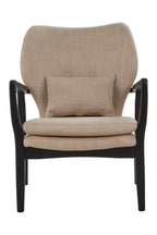 Stockholm Beige Chair With Black Wooden Frame - Nest UK