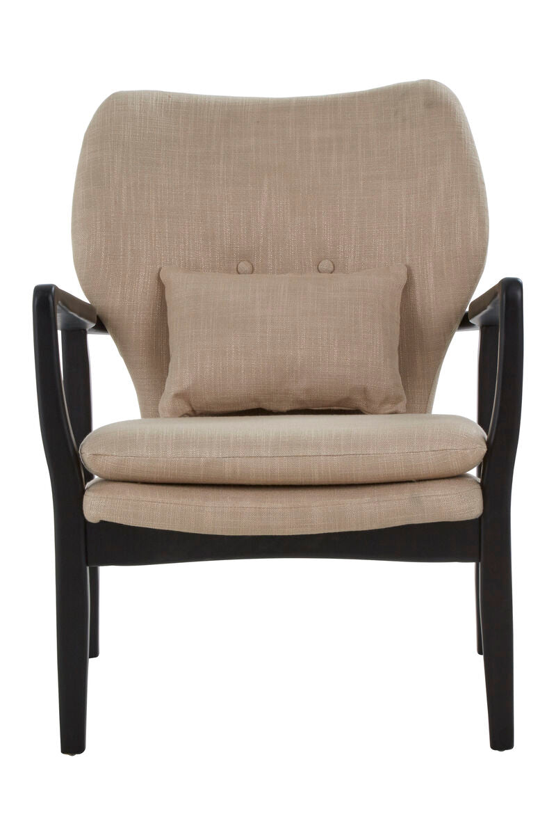 Stockholm Beige Chair With Black Wooden Frame - Nest UK