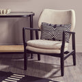 Stockholm Beige Chair With Black Wooden Frame - Nest UK