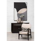 Stockholm Beige Chair With Black Wooden Frame - Nest UK